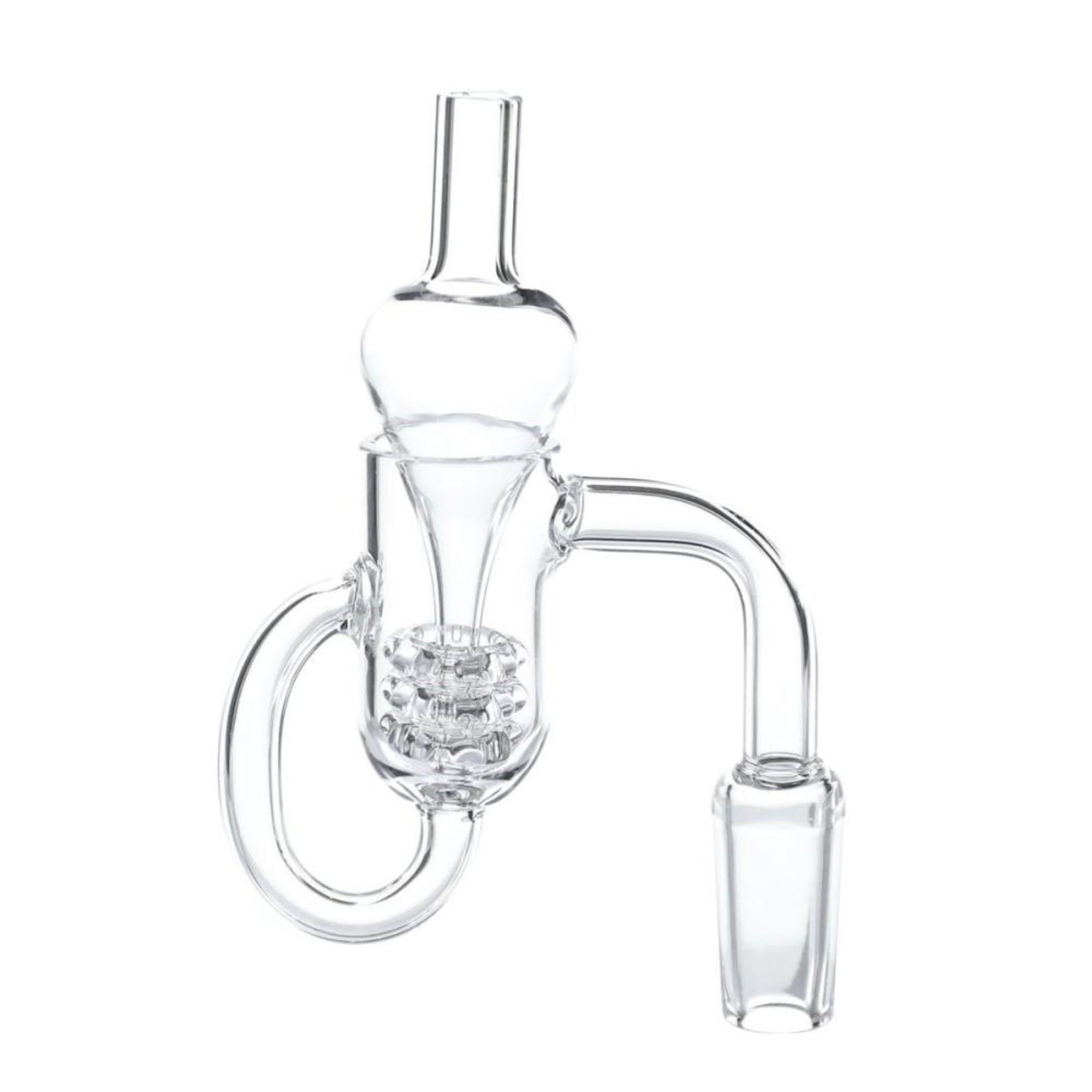 Quartz Banger Diamond Knot Recycler Banger w Carb Cap quartz banger