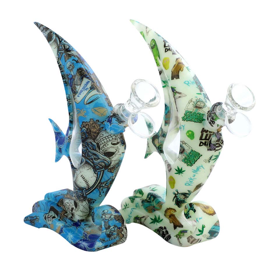 silicone bong fish bong glass silicone bong