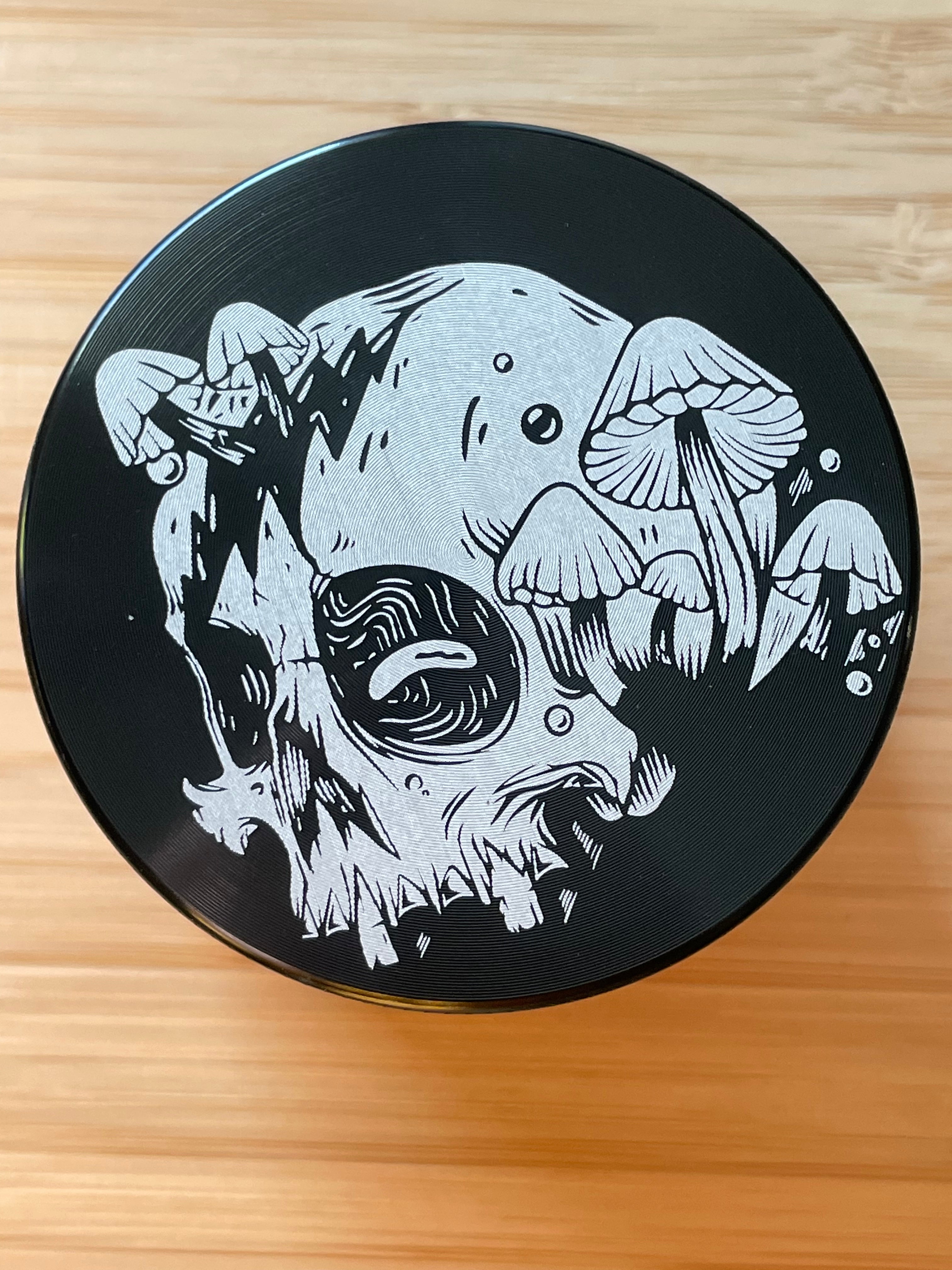 skull grinder mushroom grinder laser etcher grinder high quality